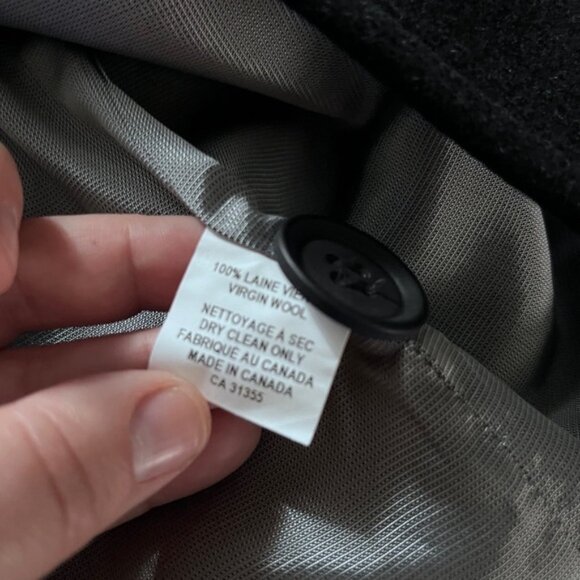 tavan mitto virgin wool black trench coat size 8 - Picture 9 of 9